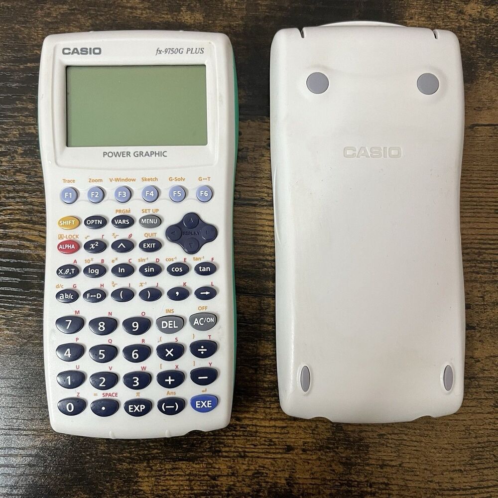 Casio FX-9750G PLUS Power Graphic Calculator Cream & Green Tested Works